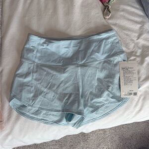 Lululemon Size 4 Powder blue Speed Up High-Rise Lined Shorts 2.5” NWT